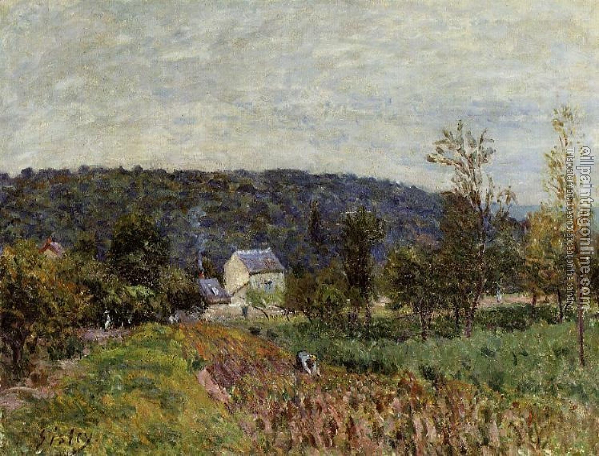 Sisley, Alfred - An Autumn Evening near Paris